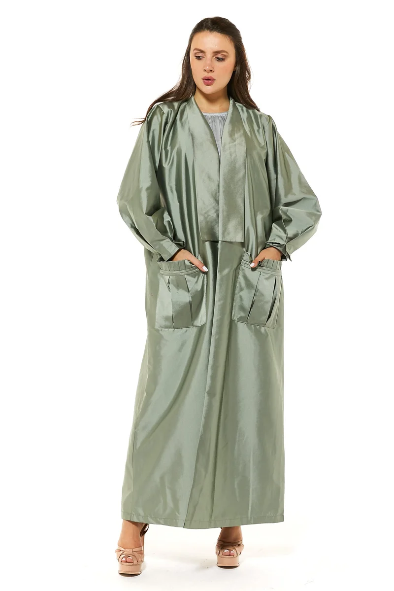 Moistreet Pocket Detailed Abaya