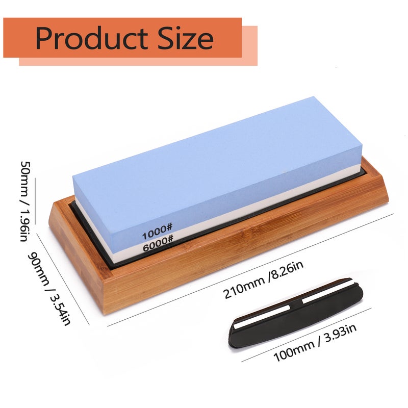 Loquat Premium Whetstone Cut Sharpening Stone Set Multicolour 23.50 x 6.50 x 10cm - Image 2