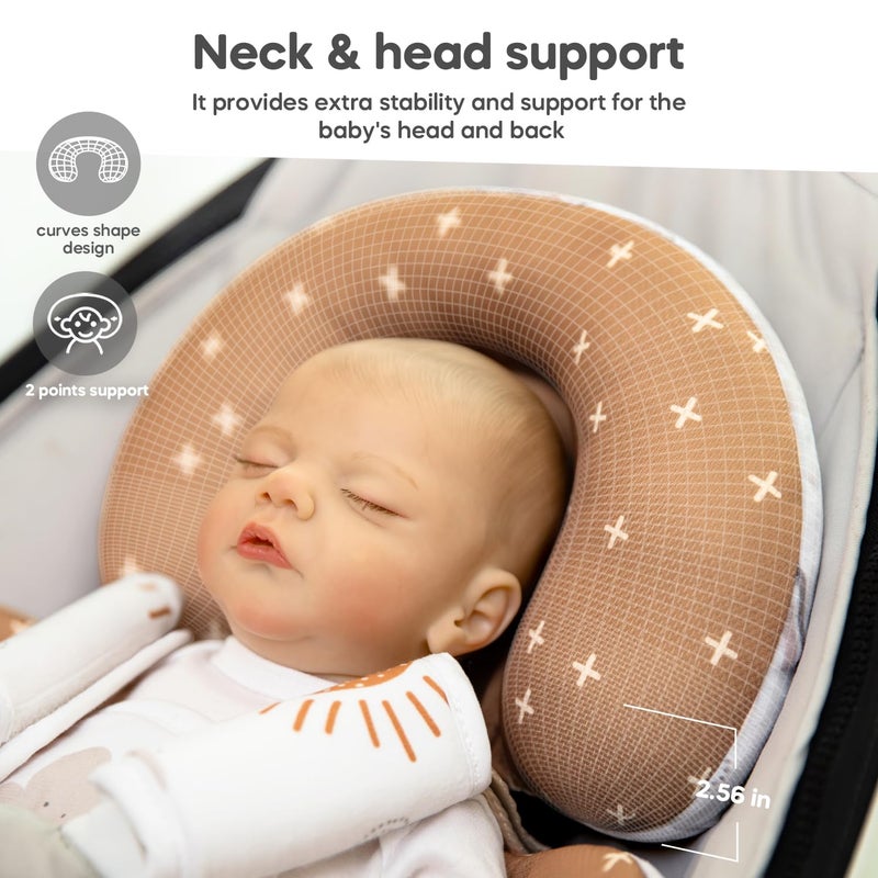 mamatepe Infant Insert Compatible with 4moms Mamaroo & Graco Swing and Infant Car Seat, Stroller, Other Baby Swing, Rocker, Bouncer, Bassinet Newborn Insert Head & Body Support Cushion, Reversible Design - Image 4