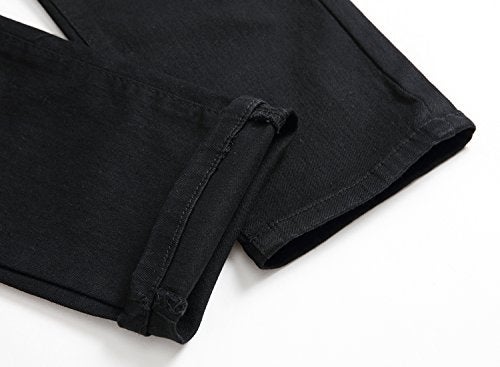 FREDD MARSHALL Boy's Black Skinny Fit Stretch Slim Straight Fashion Jeans Pants,14 Slim,Black,14 Slim - Image 5