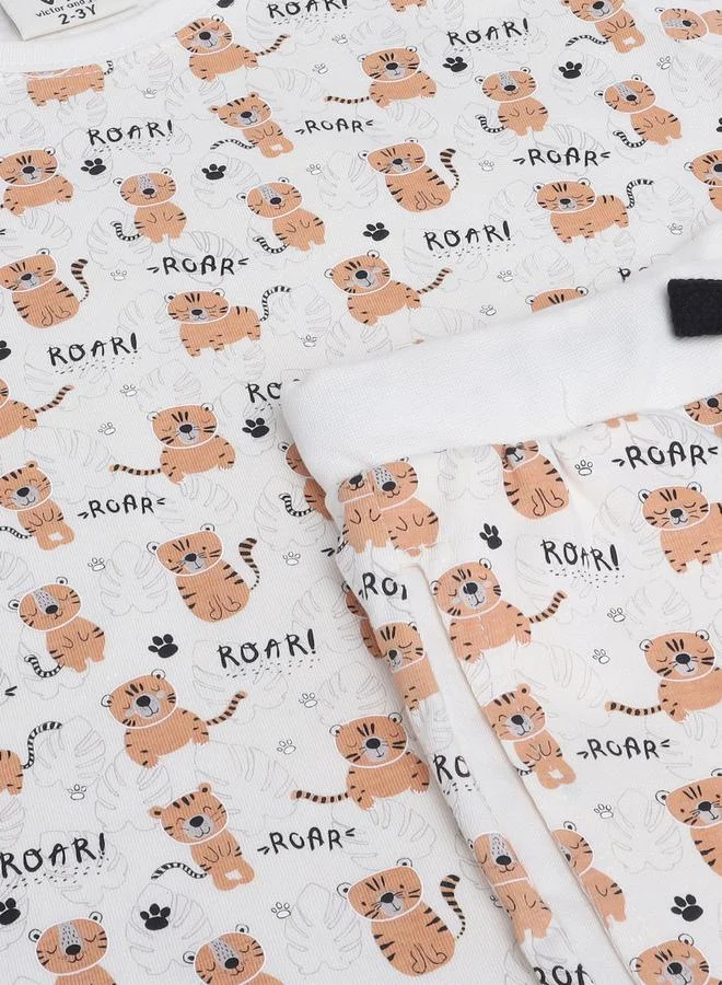 victor and jane All-Over Printed Cotton T-Shirt and Shorts Set
