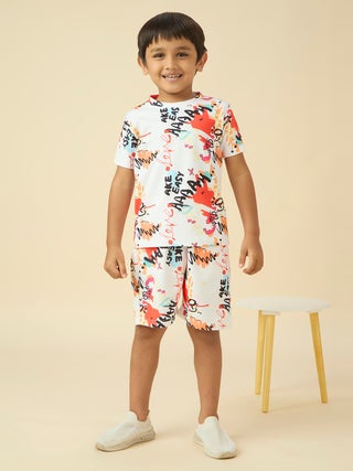 Kids Printed T-Shirt And Short Set - White - pzsku/ZE1565C86531816C74E86Z/45/1759457541/6efc6261-af0a-4009-85d5-6f21ac99a4b2