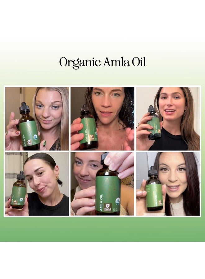 مايبل هوليستكس زيت أملا عضوي لنمو الشعر - زيت أملا نقي 100% لنمو الشعر وترطيبه - زيت شعر بكر ممتاز غير مكرر ومعصور على البارد وغير معدل وراثيًا وعضوي معتمد من وزارة الزراعة الأمريكية للعناية بالشعر الجاف وفروة الرأس (4 أونصة سائلة) - Image 2