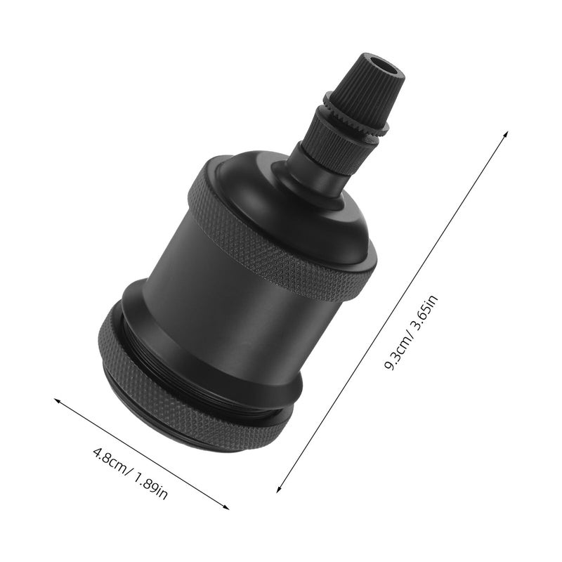 Retro Black Aluminum E26 Pendant Lamp Socket Holder For Ceiling Light - Image 3