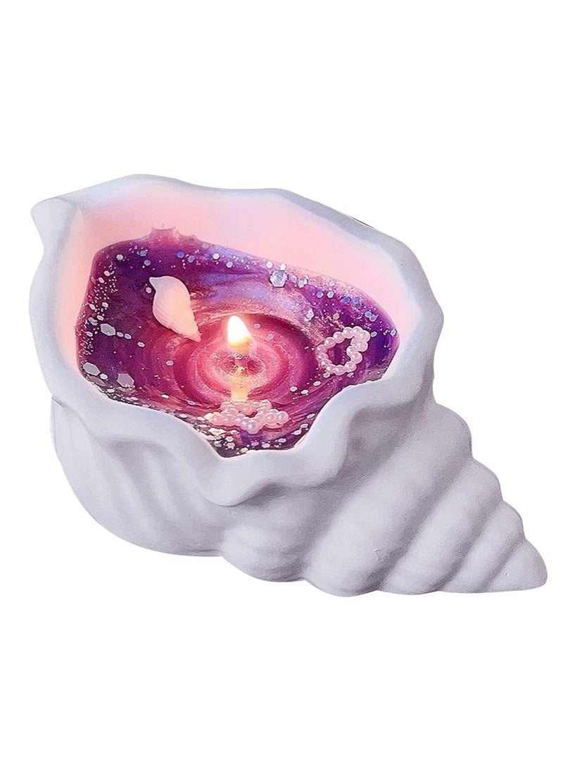 Candle Enchanting Coastal Glow: Starfish & Seashell Soy Wax Candle with Sparkling Embellishments - Perfect for Bedroom and Living Room Ambiance and All-Occasion Gifting  - Image 1