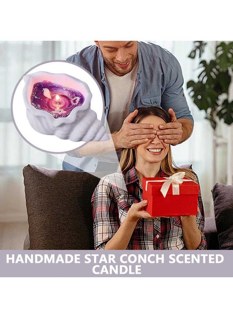 Candle Enchanting Coastal Glow: Starfish & Seashell Soy Wax Candle with Sparkling Embellishments - Perfect for Bedroom and Living Room Ambiance and All-Occasion Gifting  - Image 4