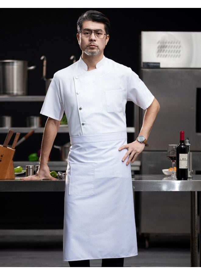NIBEMINENT Chef overalls Bakery Cook Jacket Men Cafe costume Hotel Clothe Professional Double Breasted Kitchen Uniform  - Image 1