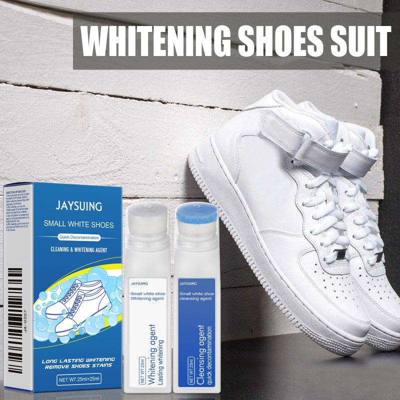 Jaysuing White Shoe Cleaning Kit Daily Stain Removal Convenient Refreshing Gentle Care Organizer Refreshing Agent - Image 2