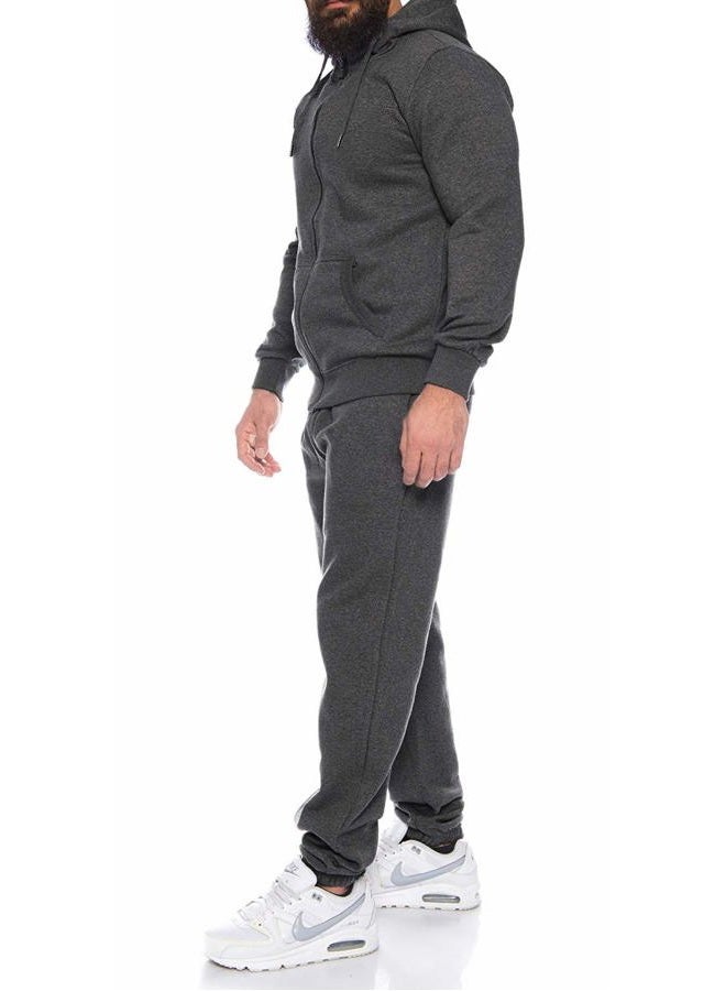 COOFANDY Men Sweatsuit 2 Piece Outfit Long Pant Tracksuit Sets, 1 - Gray, XL - Image 2