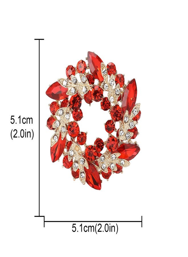 Aeenioy Brooch Pin for Women, Beautiful Bauhinia Flower Design Saree Pin for Pleats, Red Bauhinia Flower Brooch, Versatile for Shirts, Dresses and Hijab - Image 2