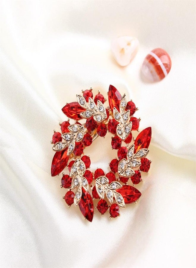 Aeenioy Brooch Pin for Women, Beautiful Bauhinia Flower Design Saree Pin for Pleats, Red Bauhinia Flower Brooch, Versatile for Shirts, Dresses and Hijab - Image 4