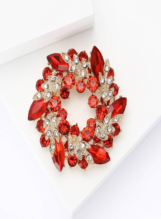Aeenioy Brooch Pin for Women, Beautiful Bauhinia Flower Design Saree Pin for Pleats, Red Bauhinia Flower Brooch, Versatile for Shirts, Dresses and Hijab - Image 3