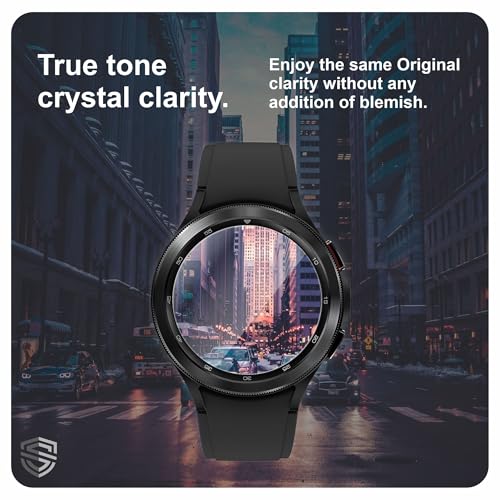 Skyddshield Military-Grade Gorilla Tempered Glass For Samsung Galaxy Watch 4 Classic and Samsung Galaxy Watch 8 Classic (46 mm) with Installation Kit | Pack of 2 | Transparent - Image 3