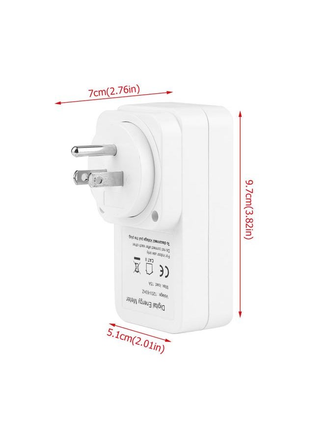 Thoraya Digital Multifunction Energy Metering Socket Power Voltage Meter Monitor  (USS)  - Image 5