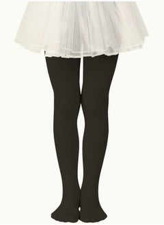 Perfectory School Uniform Tights for Girls Ballet Dance Footed Tight Ultra Soft-Black  - Image 2