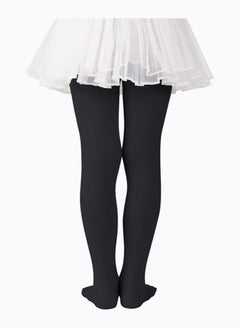 Perfectory School Uniform Tights for Girls Ballet Dance Footed Tight Ultra Soft-Black  - Image 3