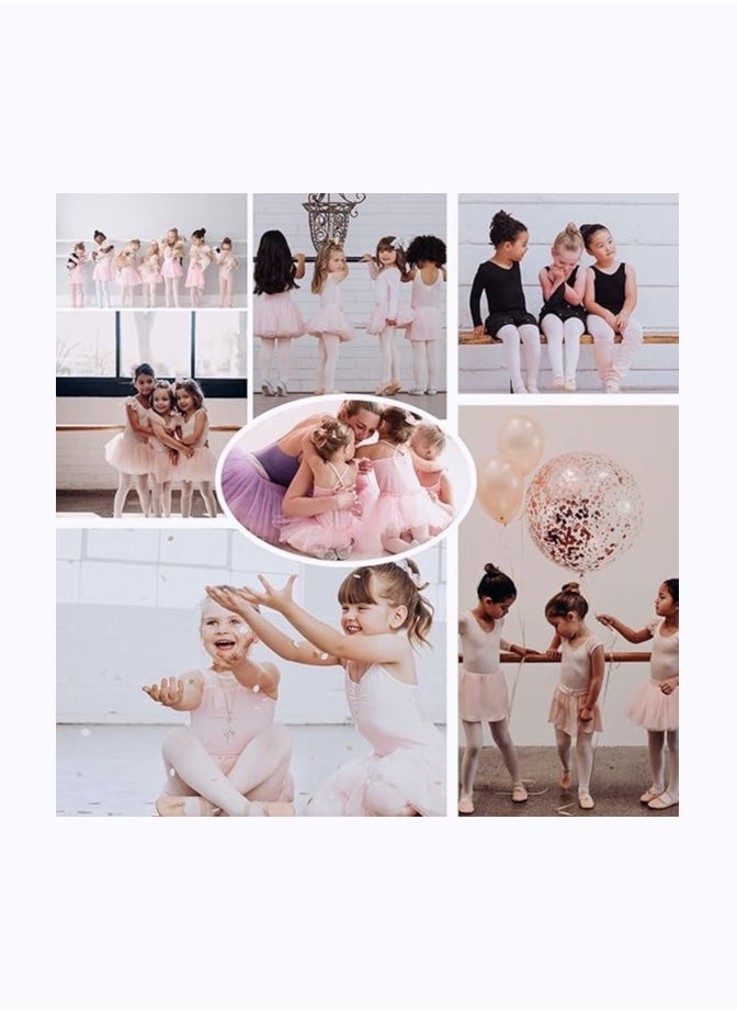 Perfectory School Uniform Tights for Girls Ballet Dance Footed Tight Ultra Soft-Black  - Image 5