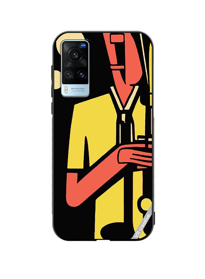 Protective Case Cover For Vivo X60 Jazz Trumpeter Design Multicolour