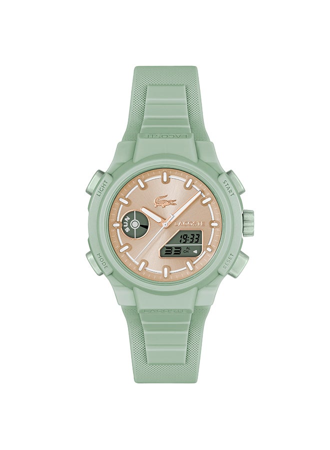 LACOSTE ROUND ANALOG WOMEN'S ROSE GOLD SUNRAY CASE WATCH - 2001433 - Image 1