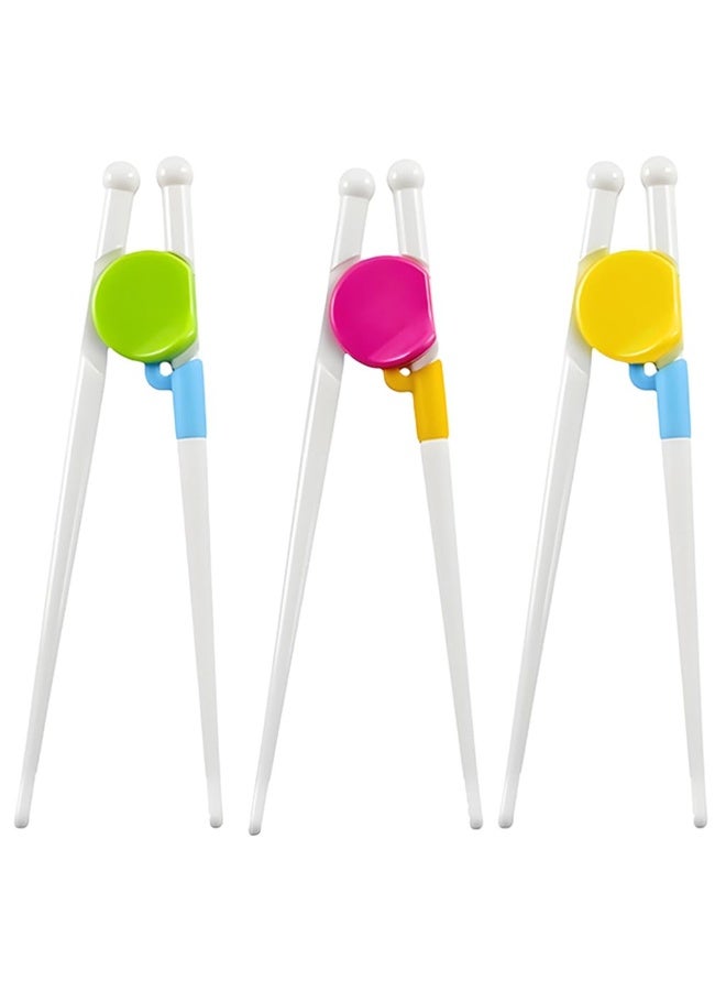 HANNEA® 3 Pcs Chopsticks for Kids Toddlers Learning Auxiliary Chopstick Holding Position for Kids 2-8 Years Left-Handed and Right-Handed, Pack of 3