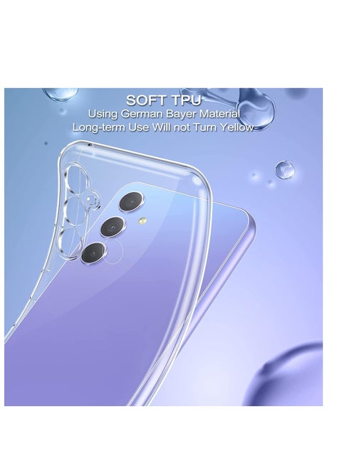 Samsung Galaxy A35 5G Clear Case Soft Flexible Silicone TPU Shockproof Transparent Rubber Back Cover Compatible for Samsung Galaxy A35 5G