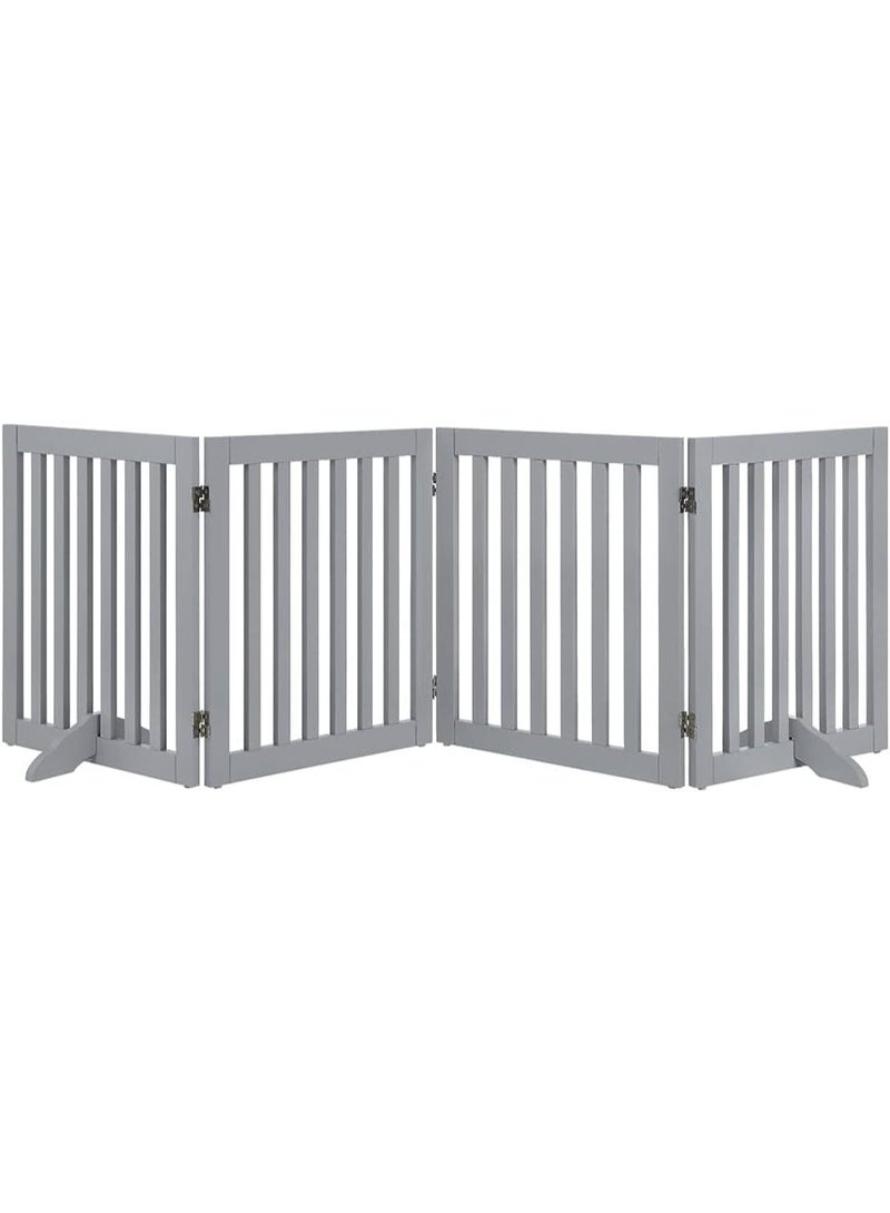 Unipaws Free Standing Pet Gate for Dogs and Cats – Adjustable, Portable Safety Barrier for Homes, Doorways, and Staircases – Easy Setup, Durable, and No Drilling Required - Image 1