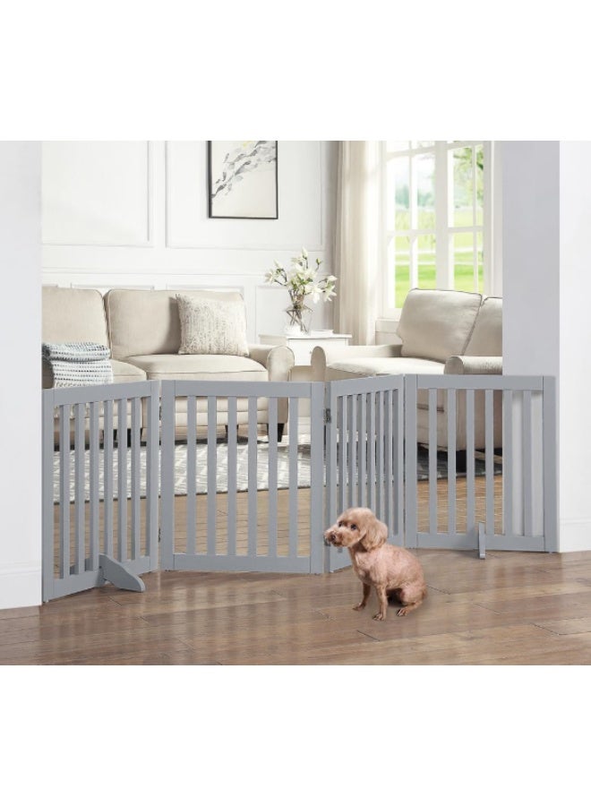 Unipaws Free Standing Pet Gate for Dogs and Cats – Adjustable, Portable Safety Barrier for Homes, Doorways, and Staircases – Easy Setup, Durable, and No Drilling Required - Image 3