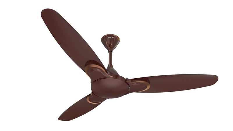 Polycab 1200mm Ceiling Fan Vital Petal Hs 1 Star Espresso Brown