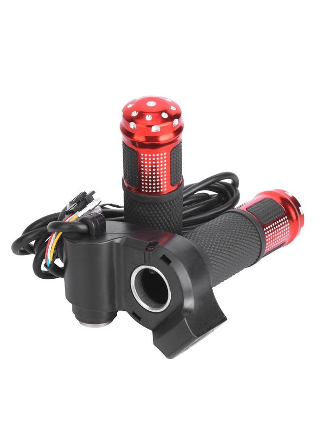 Thoraya - 1 Pair Universal LED Voltage Display Twist Throttle for 12‑99V Ebike Scooter - Image 1