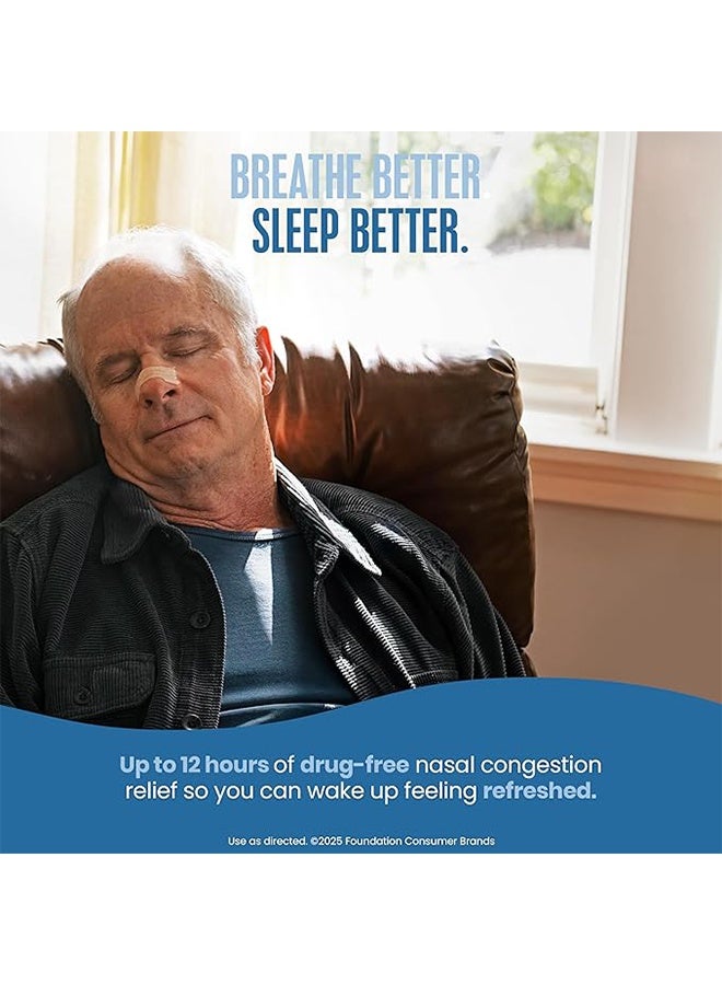 Breathe Right Extra Strength Clear Nasal Strips, Anti-Snoring Patch, Enhanced Adhesion Ventilation Closed Mouth Patch, Nasal Congestion Relief Oral Breathing Patch - 26 Count (Pack of 1) - Image 3