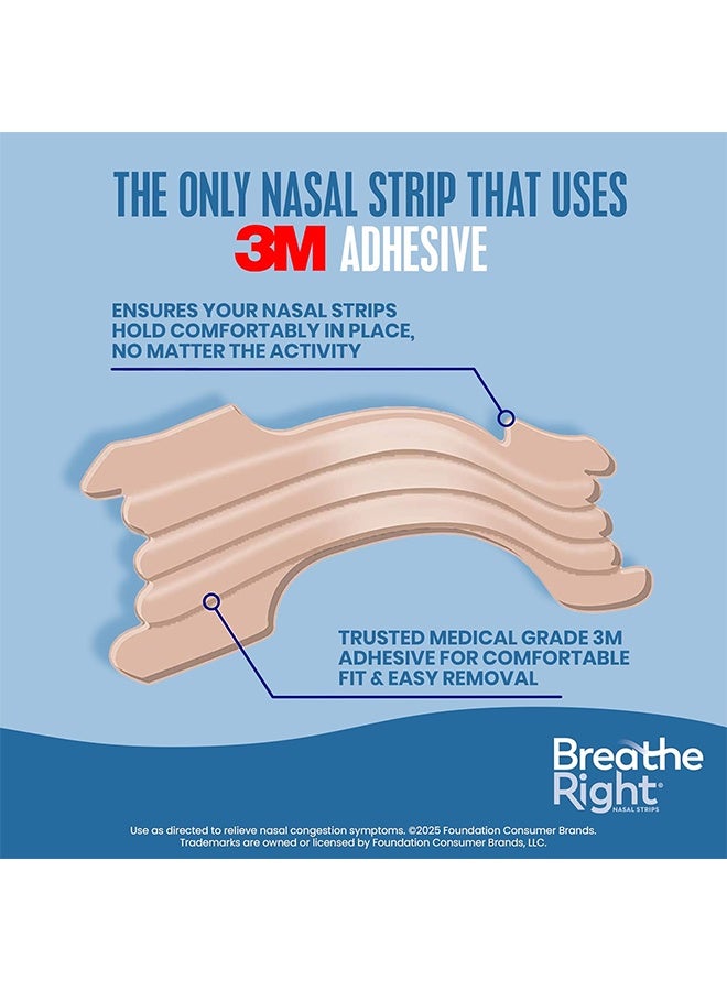 Breathe Right Extra Strength Clear Nasal Strips, Anti-Snoring Patch, Enhanced Adhesion Ventilation Closed Mouth Patch, Nasal Congestion Relief Oral Breathing Patch - 26 Count (Pack of 1) - Image 5