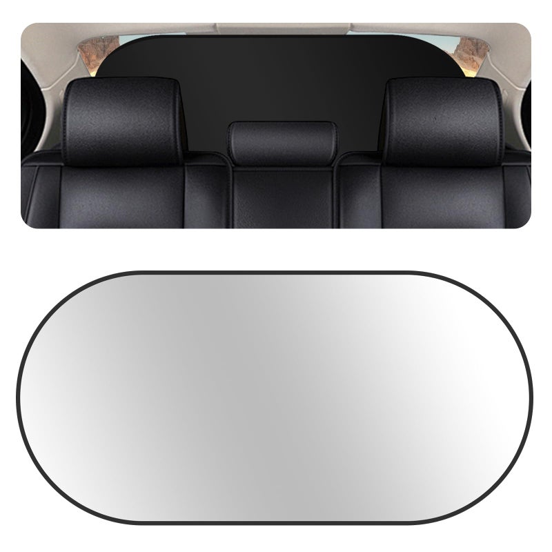 carleef Back Window Sun Shades for Car210T Titanium Silver Rear Window Sun Shade with Suction Cup Keeps Cars Interior Cool3937 1976 Universal Sunshade for Car Windshield Rear - Image 2