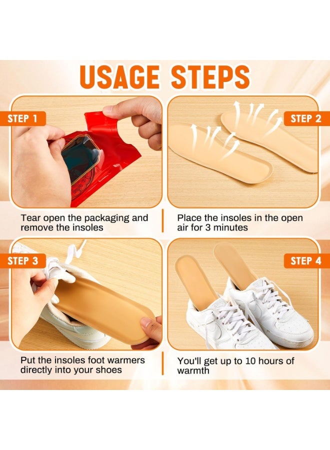 Foot Warmers 5 Pairs, Disposable Heat Pad, Hot Hand Warmers, Long Lasting Safe Natural Odorless Air Activated Warmers, Perfect for Camping, Outdoor Skiing, Travel - Image 5