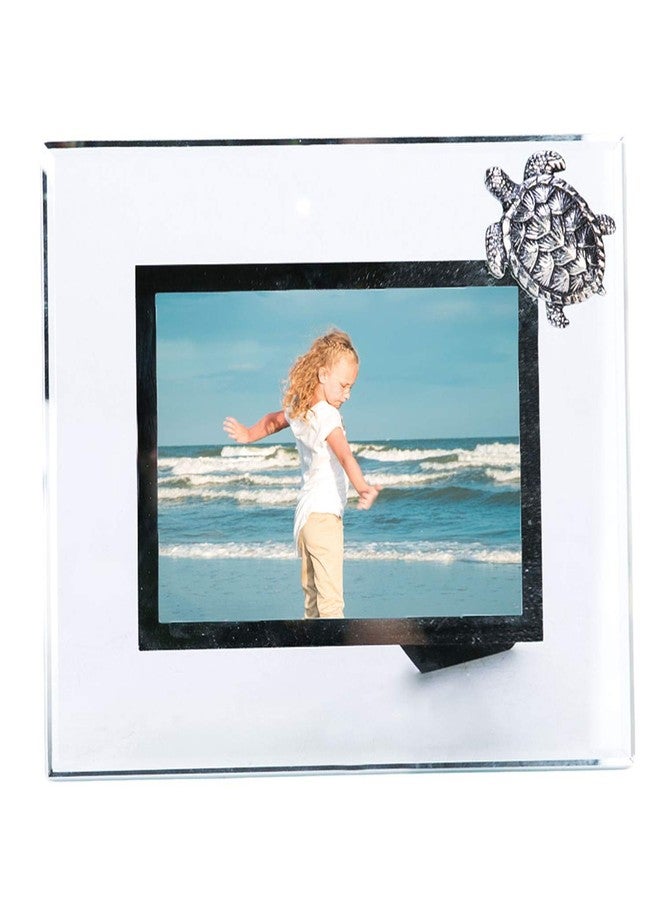 Beachcombers 4X6 Frame With Pewter Turtle White - Image 1
