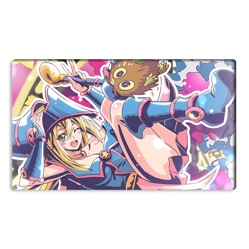 Mlikemat New Mlikemat Playmat Dark Magician Girl Kuriboh TCG CCG Trading Card Game Mat No Zones + Free Bag (ZD014-869-K-No Zones) - Image 1