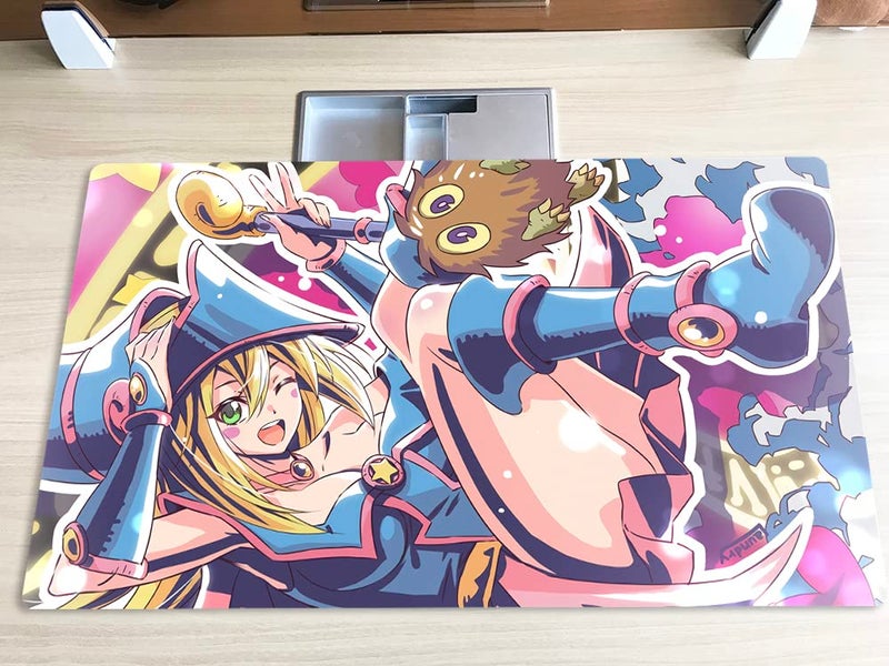Mlikemat New Mlikemat Playmat Dark Magician Girl Kuriboh TCG CCG Trading Card Game Mat No Zones + Free Bag (ZD014-869-K-No Zones) - Image 2