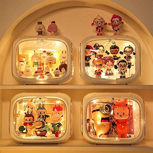 WMM Display case for Figures with Light Adjustable Display Stand Clear Acrylic Display Box with Door Dust and Moisture Proof Suitable for Lego Collectibles Action Figures Pop Mart - Image 5