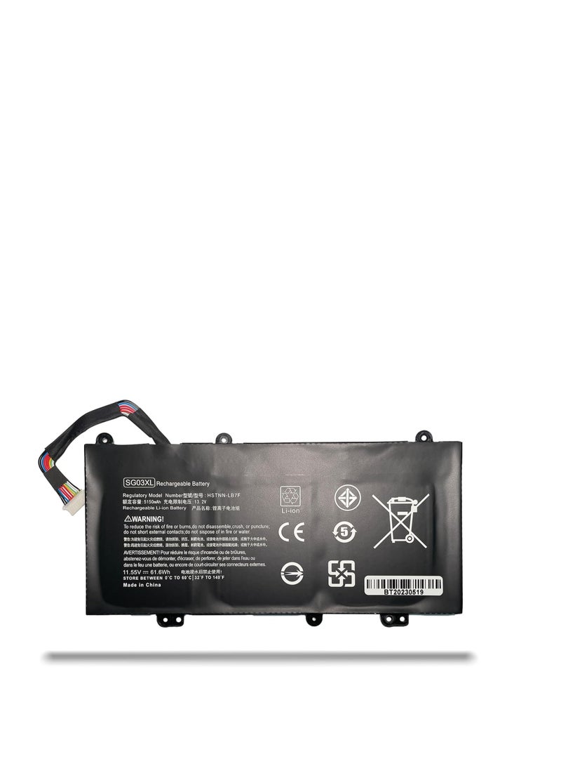 Terabyte بديل بطارية الكمبيوتر المحمول SG03XL SGO3XL SG03061XL لجهاز HP Envy 17-U000 M7-U000 17-U275CL U177CL U273CL U163CL U175NR U153NR U110NR U011NR U108CA M7-U109DX U009DX 17T-U000 (11.55V 5150mAh 61.6Wh) - Image 1