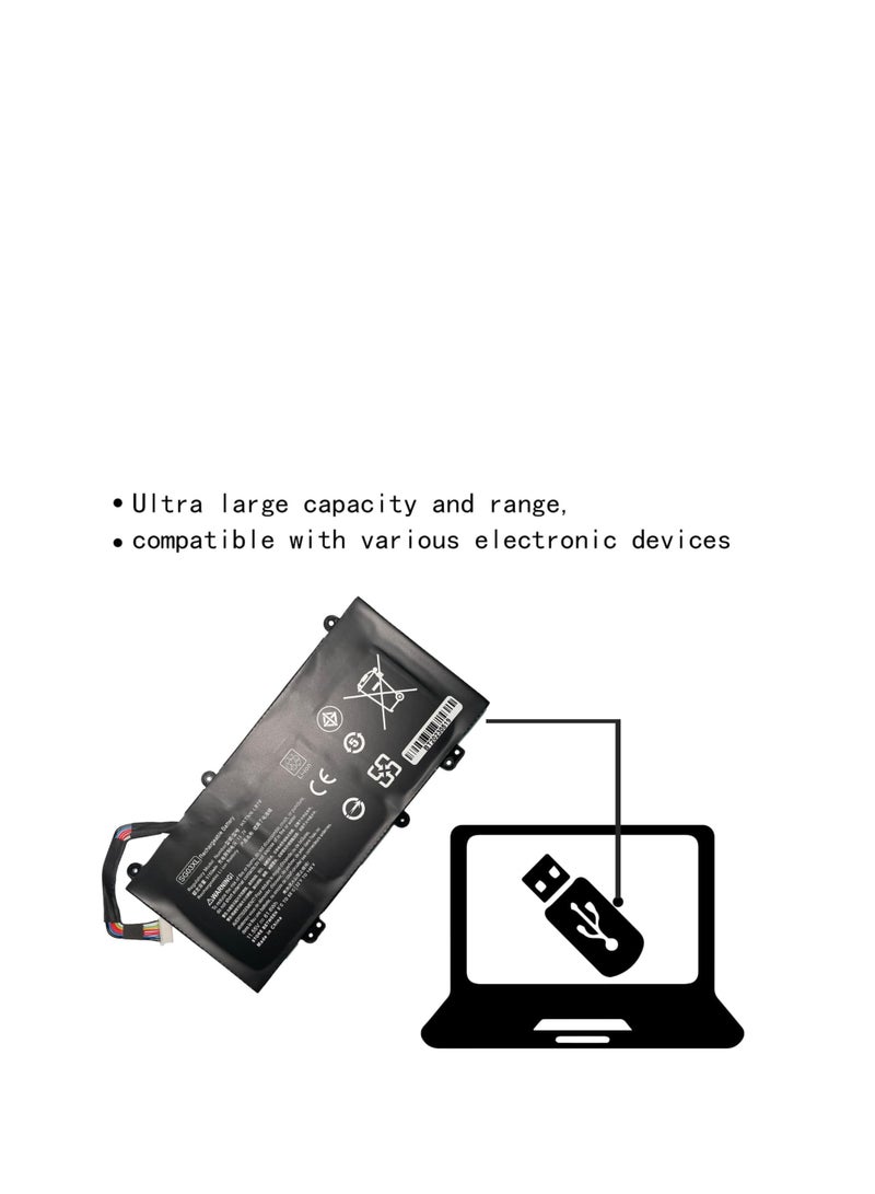 Terabyte بديل بطارية الكمبيوتر المحمول SG03XL SGO3XL SG03061XL لجهاز HP Envy 17-U000 M7-U000 17-U275CL U177CL U273CL U163CL U175NR U153NR U110NR U011NR U108CA M7-U109DX U009DX 17T-U000 (11.55V 5150mAh 61.6Wh) - Image 2