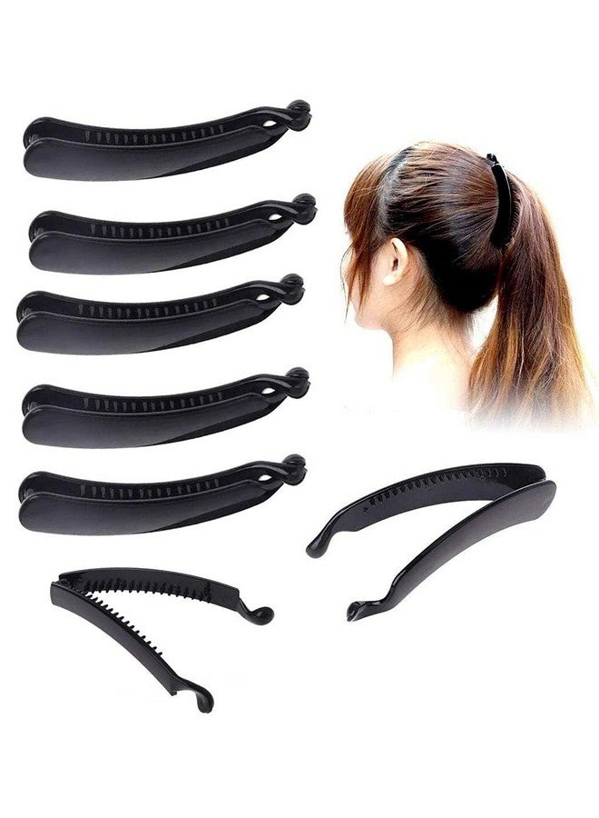Truvic Banana Shaped Strong Hold Ponytail Hair Claw Clips Stronger & More Durable Non Slip Secure Grip Claws Perfect Fashion Styling for Girls & Women (Pack of 6) - Image 1