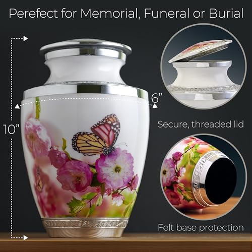 RESTAALL Monarch Butterfly urn. Cremation urns for Human Ashes Adult Female mom. Decorative urns for Adult Female - Image 3