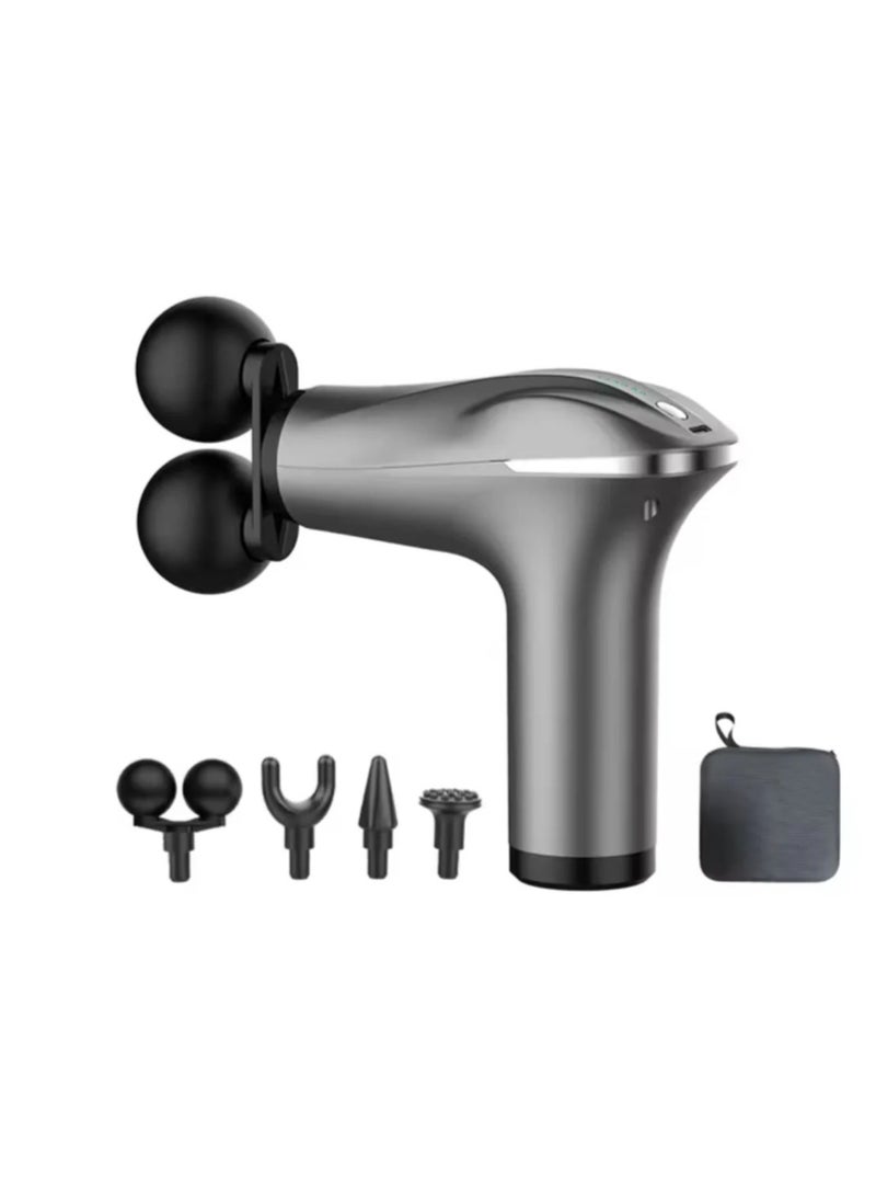 Generic Electric Massager Gun With Double Head Deep Tissue Professional Muscle Percussion Massage Gun For Shoulder Leg Back And Body Pain Relief  - Image 1