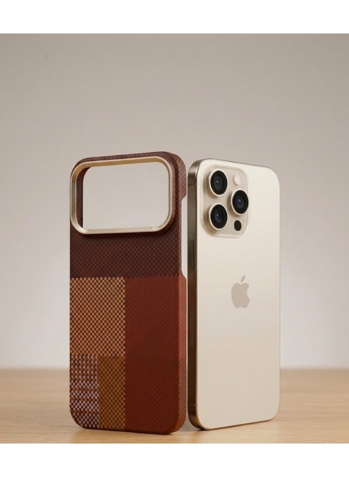 جراب iPhone 17 Pro Max بتصميم كيفلر، جراب Magsafe فائق النحافة من ألياف الكربون، غطاء حماية متين للغاية من ألياف الأراميد ذات الجودة العسكرية - Image 1