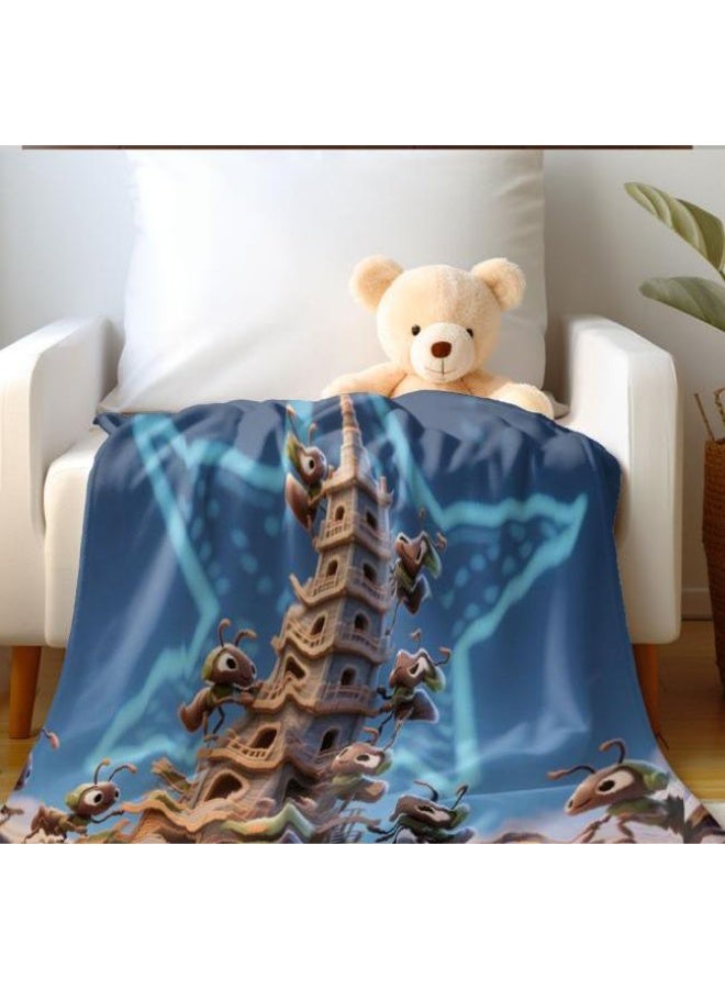 general Flannel thin blanket (warm and comfortable, suitable for sleep, gaming, dust removal and sandproof) 150cm*200cm - 1045 - Image 1