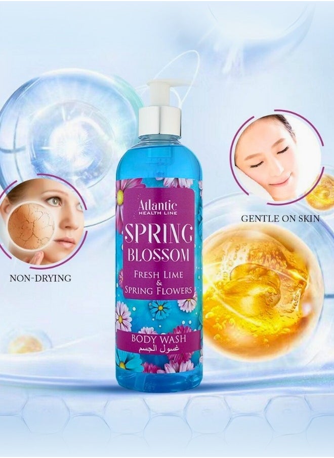 Atlantic - Atlantic Spring Fever Fresh Lime and Spring Flowers Body Wash 500ml - Image 1