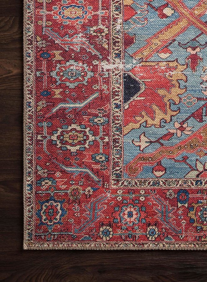 Loloi سجادة منطقة II لورين زرقاء/حمراء 7'-6" x 9'-6" - Image 3