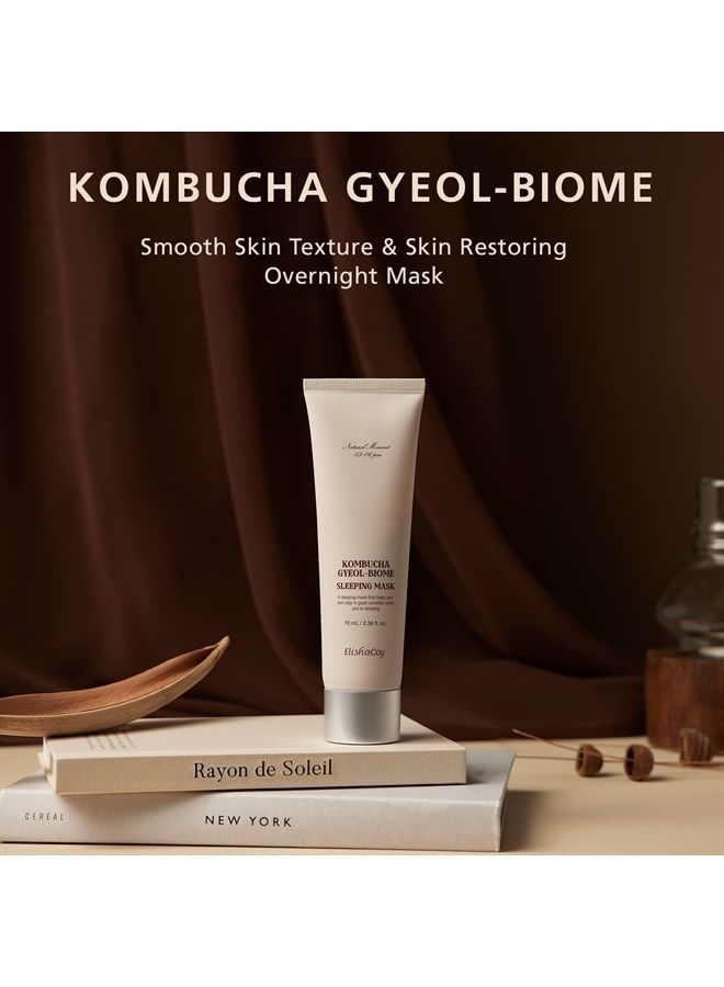elishacoy Kombucha Gyeol Biome Sleeping Mask - Kombucha Overnight Face Mask - Mild Exfoliating with LHA - Strengthen Skin Barrier and Anti-Aging Sleeping Skin Care - Evens Skin Tone - 2.37 fl.oz. - Image 1