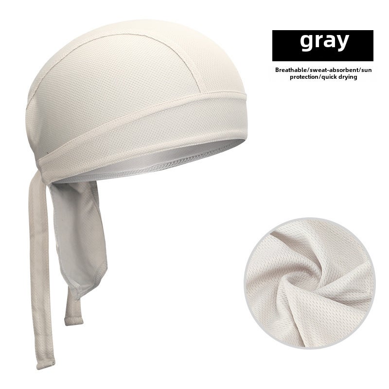 Generic XINTOWN Quick-Dry Cycling Cap Pirate Bandana Helmet Liner Grey 
