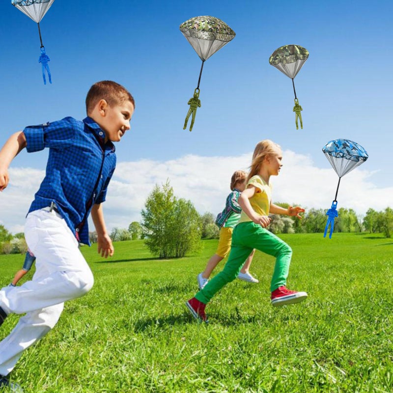 ROYHOO 6PCS Army Camo Parachute Toys Hand Throwing Kids Outdoor Games Toys ï¼ŒArmy Men Action Figures Tangle Free Throwing Toy Parachute Outside Gifts for Kids Ages 3-16 - Image 5