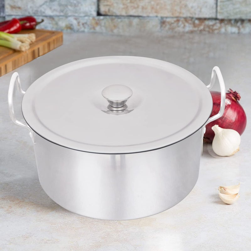 SHIV HOME WORLD Aluminium Patila/Bhagona/Tapeli/Handi/Pot with LID Size-4  - Image 3